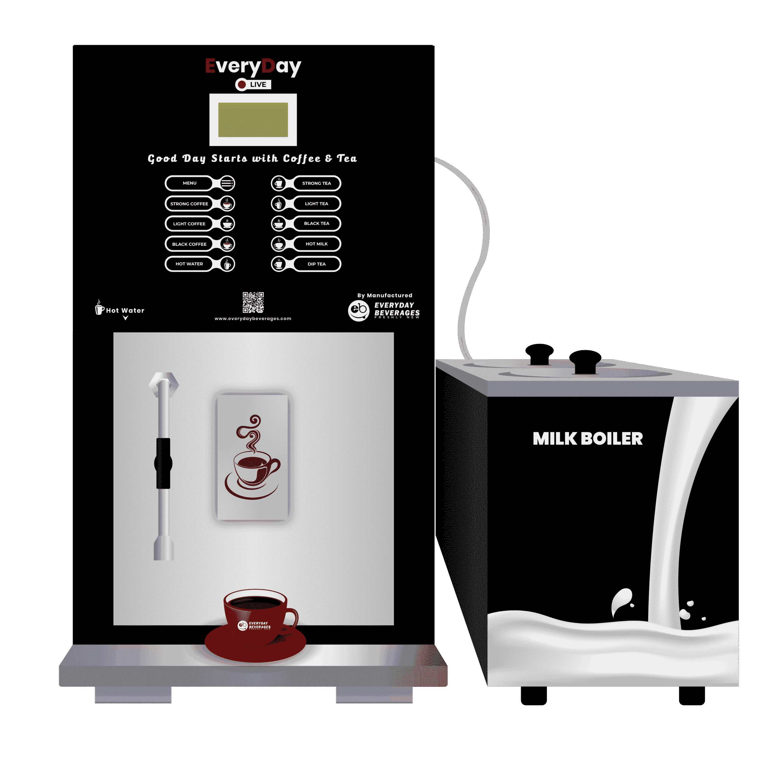 Fresh Milk Tea & Coffee Vending Machine